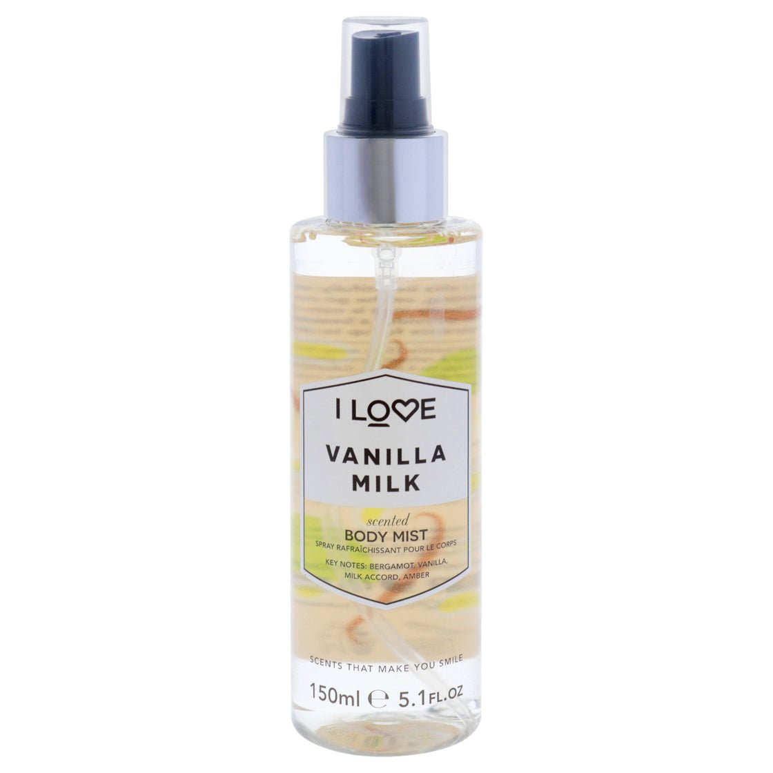 I Love Signature Vanilla Milk Long Lasting Fast Drying Non Sticky Body Mist for Her 150ml - Maison des fragrances