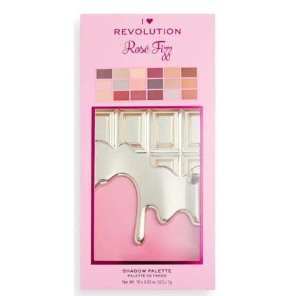 I ❤️ Revolution Rose Fizz Shadow Palette 18 Intense Eyeshadow Shades - New in Box - Maison des fragrances