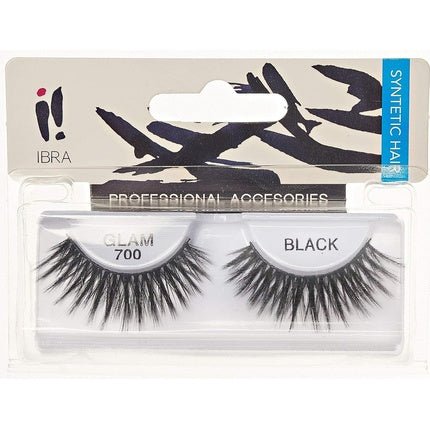 Ibra Glam 700 Black Artificial Eyelashes On Strip - Maison des fragrances
