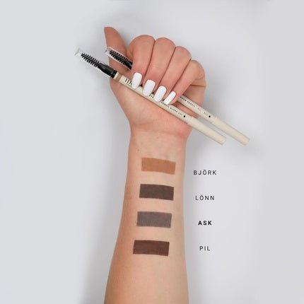 Idun Minerals Eyebrow Pencil Naturally Feathered Minimally Enhanced Styled For A Dramatic Impact Smooth And Textured Blendability Adds Definition And Shape Ask Ash Grey 0.041 Oz Brown Grey - Maison des fragrances