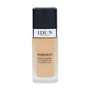 IDUN Minerals Liquid Norrsken Foundation Silky Smooth Coverage Luminous Dewy Finish for Dry and Dull Skin Water Resistant and Vegan Makeup 209 Svea Warm Medium 1.01 oz - Maison des fragrances