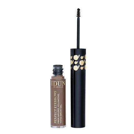 Idun Minerals Perfect Eyebrows Gel Adds Texture for Voluminous Brows Medium Brown 0.19 oz - Maison des fragrances