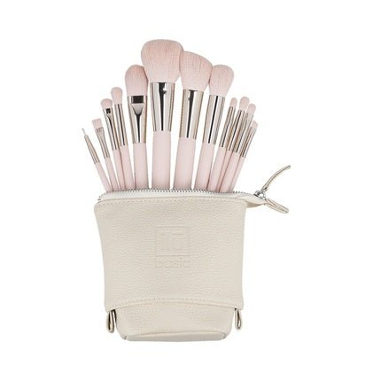 ilu Basic Set 12 Makeup Brushes with Pink Bag - Maison des fragrances
