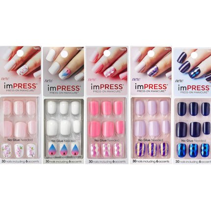 Impress One - Step Gel Press - On Manicure Nails 30 Pieces - Maison des fragrances