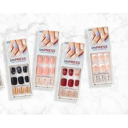 Impress One - Step Gel Press - On Manicure Nails 30 Pieces - Maison des fragrances