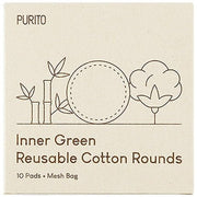 Inner Green Reusable Cotton Rounds 10 pieces - Maison des fragrances