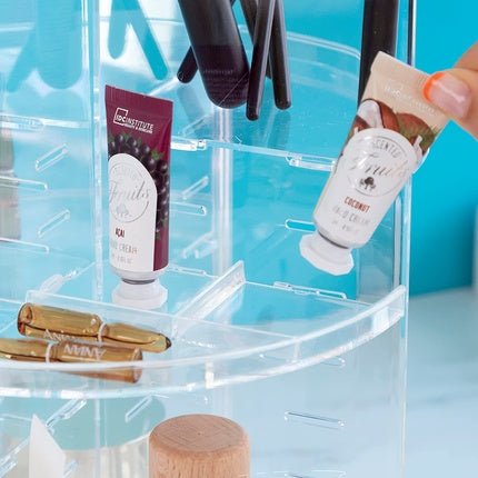 InnovaGoods Rolkup Rotating Makeup Organizer - Maison des fragrances