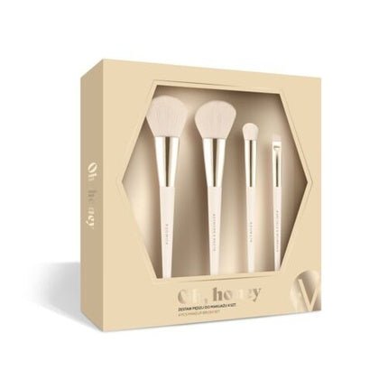 Inter - Vion Honey Makeup Brush Set 4 Pieces - Maison des fragrances