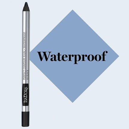 IsaDora Perfect Contour Kajal Waterproof Eyeliner Pencil Soft Natural Black Long Lasting Smudge Proof Eye Liner Intensely Framing - Maison des fragrances