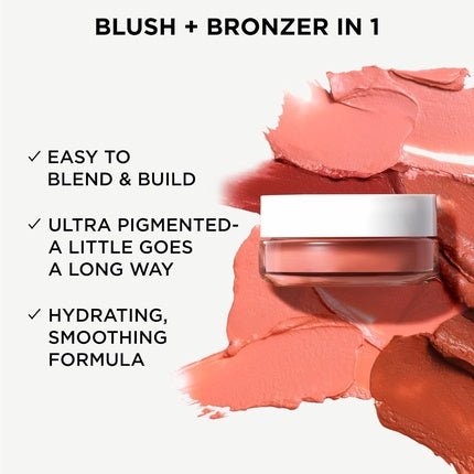 IT Cosmetics Glow with Confidence Sun Cream Blush Blendable Buildable Blush Bronzer Pop Sun - Blushed Color 0.63oz Medium Tan 30 Sun Warmth - Maison des fragrances
