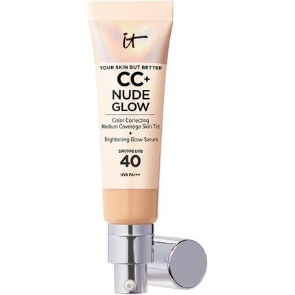IT Cosmetics Your Skin But Better CC+ and Nude Glow Lightweight Medium Coverage Foundation and Glow Serum Medium 1g - Maison des fragrances