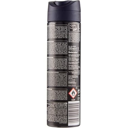 Nivea Men Deep Black Carbon Dry and Clean Deodorant Spray 150ml