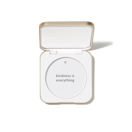 Jane Iredale Refillable Compact Aluminum Shell with Magnetic Closure and Interior Mirror for On - The - Go Use White - Maison des fragrances