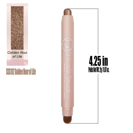 Jcat Beauty Professional SSS102 Golden Hour of Life Shimmer Struck Shadow Automatic Stick Eye Shadow Makeup Eyeshadow with Free Zipper Bag - Maison des fragrances
