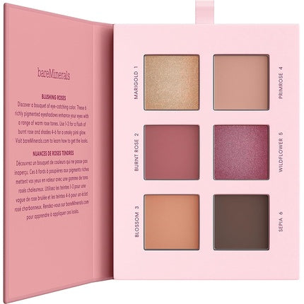 Bareminerals Mineralist Eyeshadow Palette 6x1.3g Rosewood, Cranberry