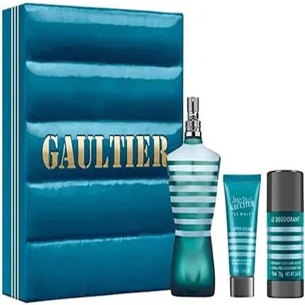 Jean Paul Gaultier Le Male Set 125ml - Eau De Toilette Spray + 50ml Aftershave Balm + 75g Deodorant Stick - Maison des fragrances