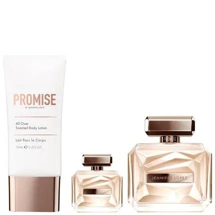 Jennifer Lopez Promise 50ml EDP + 75ml Body Lotion + 10ml EDP Brand New Gift Set 2022 - Maison des fragrances