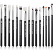 Jessup 15Pcs Professional Makeup Brushes Set Cosmetics Tools Eye Liner Shader Wood Handle Natural - Synthetic Hair Black/Silver T177 B - Pearl - Maison des fragrances