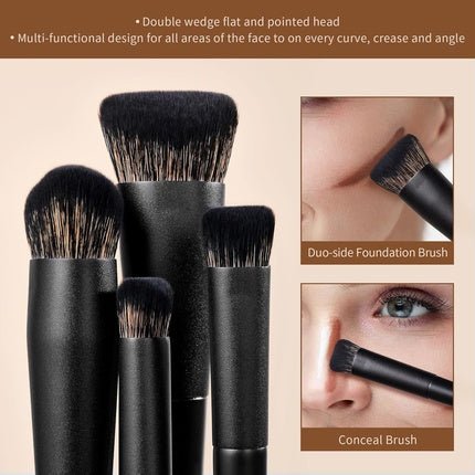 Jessup Black Makeup Brushes 14pcs Gift Set for Women - Maison des fragrances
