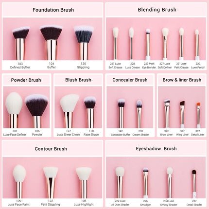 Jessup Brand 25pcs Professional Makeup Brush Set for Beauty and Foundation - Maison des fragrances