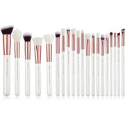 Jessup Brush Set 20 PCS Makeup Brushes for Foundation Blending Blush Concealer Eye Shadow Lip Synthetic Fiber Bristles Wooden Handle White Makeup Brush T225 A - Maison des fragrances