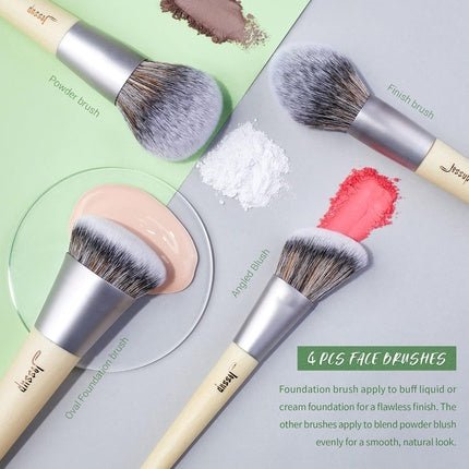 Jessup Eco - Friendly Makeup Brush Set Of Twelve Makeup Brushes T327 - Maison des fragrances