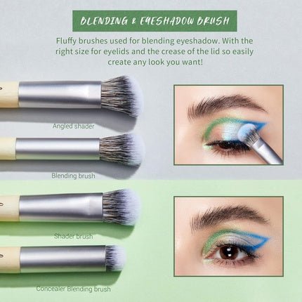 Jessup Eyeshadow Brush Set 8pcs Eye Makeup Brushes Premium Cruelty - Free Blending Concealer Eyebrow Eyeliner Spoolie Kit T328 - Maison des fragrances