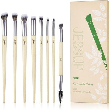 Jessup Eyeshadow Brush Set 8pcs Eye Makeup Brushes Premium Cruelty - Free Blending Concealer Eyebrow Eyeliner Spoolie Kit T328 - Maison des fragrances