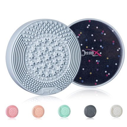 Jessup Makeup Brush Cleaning Mat with Color Removal Sponge and 2 in 1 Silicone Cleaner Skyway Blue - Maison des fragrances