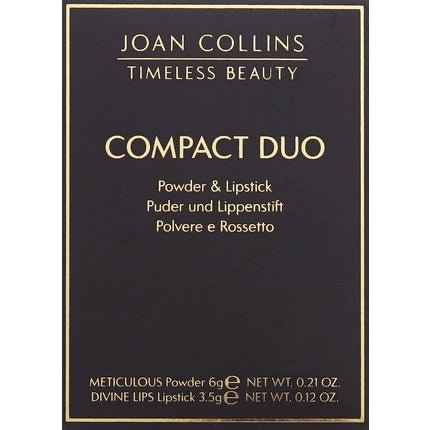 Joan Collins Timeless Beauty Compact Duo Lipstick and Powder Crystal - Maison des fragrances