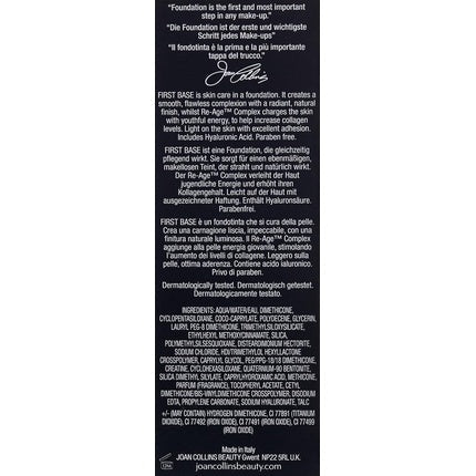 Joan Collins Timeless Beauty First Base Foundation Warm Fair 30ml - Maison des fragrances