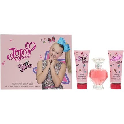 JoJo Siwa Be You Gift Set with 100ml EDP Spray, 100ml Body Wash and 100ml Body Lotion - Maison des fragrances