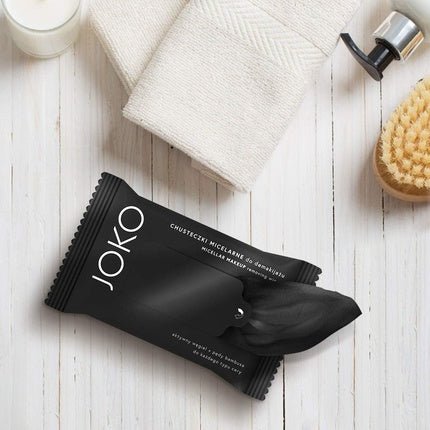 JOKO Micellar Make - Up Removing Wipes with Activated Charcoal and Bamboo Shots Extract 15 Wipes - Maison des fragrances