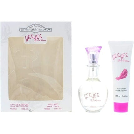 Designer French Collection Yes Yes Pour femme Eau De Parfum 2 Pieces Gift Set 90ml Maison des fragrances