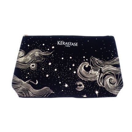 Kerastase Black Velvet Cosmetic Makeup Travel Pouch Bag 11"" x 6"" x 3 - Maison des fragrances