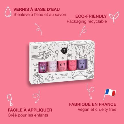 Kids Party Nail Polish Set Sheepy 8ml and Polly 8ml - Maison des fragrances