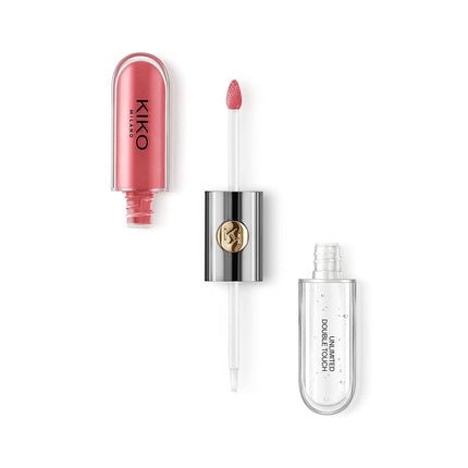 KIKO Milano Unlimited Double Touch 110 Long - Lasting Liquid Lipstick with Radiant Finish 12 Hours - 2 Steps Spicy Rose - Maison des fragrances
