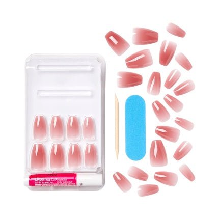 KISS Bare But Better TruNude Fake Nails Nude Nail Shades Manicure Set 28 Split - Resistant, Smudge - Proof Nails for Gluing - Maison des fragrances