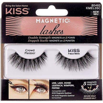 KISS Magnetic Lash Collection Crowd Pleaser False Eyelashes with 5 Double Strength Magnets - Maison des fragrances