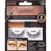 KISS Magnetic Lash Collection Eyeliner & Lash Kit 1 Pair of False Eyelashes and Magnetic Eyeliner Charm Reusable Synthetic False Eyelashes With 5 Double Strength Magnets - Maison des fragrances