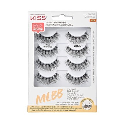 KISS My Lash But Better False Eyelashes 'Well Blended' 4 Pairs - Maison des fragrances