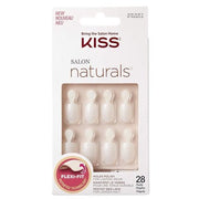 Kiss Salon Naturals Double Take Artificial Nails with Glue 28 Nails White - 32g - Maison des fragrances