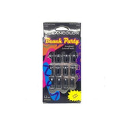 Kleancolor Glaze Craze Pre - Glued Nails Black Medium Length - Maison des fragrances