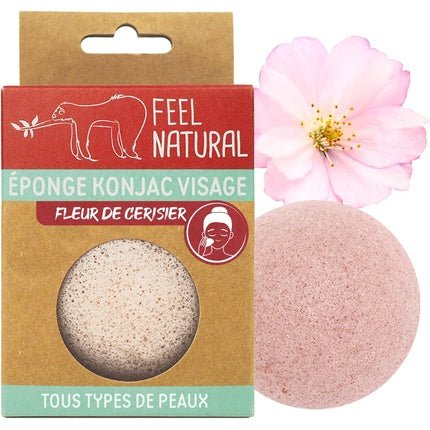 Konjac Face Sponge Cherry Blossom - Feel Natural - Maison des fragrances