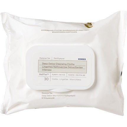 Korres Olympus Tea Detox Cleaning Wipes 30 Wipes - Maison des fragrances