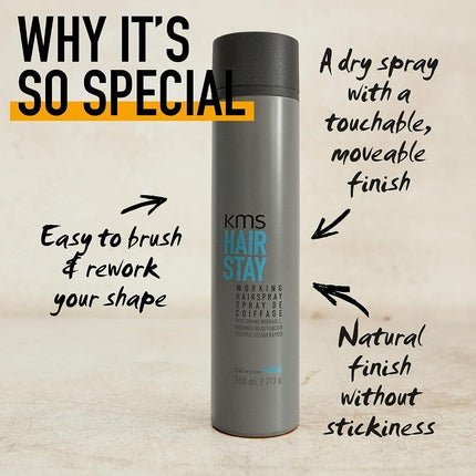 Ksm hairstay Working Hairspray with Touchable, Moveable Finish 300ml - Maison des fragrances