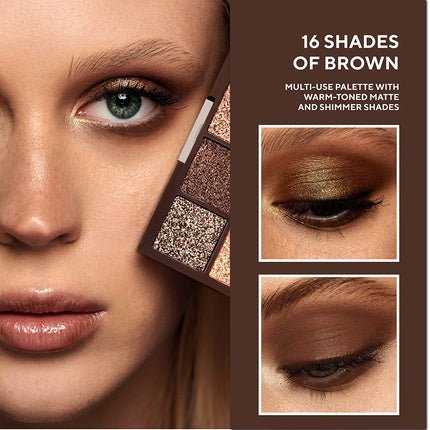 Lamel Eyeshadow Palette 16 Universal Brown Shades - Cruelty - Free - Maison des fragrances