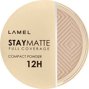 Lamel Stay Matte Compact Powder Light Natural Coverage Universal Neutral Undertone Cruelty - Free N.403 - Maison des fragrances