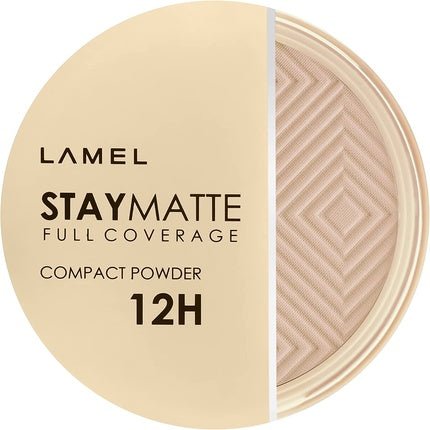 Lamel Stay Matte Compact Powder Light Natural Coverage Universal Neutral Undertone Cruelty - Free N.403 - Maison des fragrances