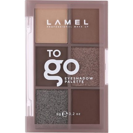 Lamel To Go Eyeshadow Palette 6 Universal Shades Burgundy N.404 Compact Design - Cruelty Free - Maison des fragrances
